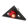 400mm Woodworking Hole Scribing Ruler Aluminum Alloy 360° Rotating Line