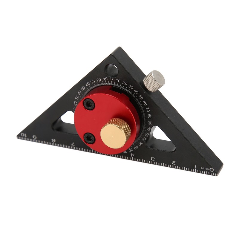 400mm Woodworking Hole Scribing Ruler Aluminum Alloy 360° Rotating Line