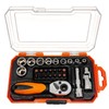 JEUCLEL 27PCS 1/4" Drive Mini Ratchet Set with Bits, Hex,