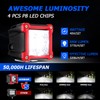 Auxbeam Red Shell LED Pod Lights, 3 Inch 40W Spot