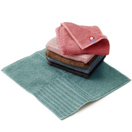 B-PLAID Handkerchief, Towel Handkerchief, Imabari Towel, Set of 6, Made in Japan, Approx. 9.8 x 9.8 inches (25 x 25 cm), Handkerchief, Hand Towel, Square Rib, Soft and Thin, Quick Drying, Highly