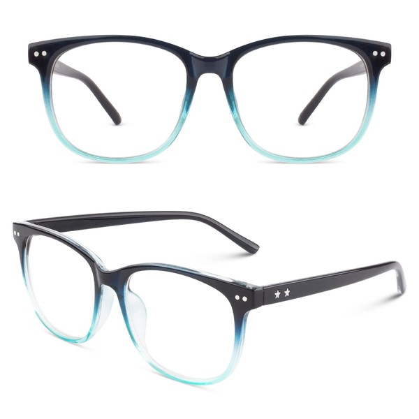 Happy Store CN81 - Gafas de cristal transparente con marco