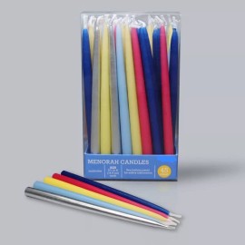 45ct Multi-colored Hanukkah Menorah Candles 5 3/4" H Festival of Lights