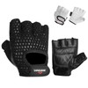 Met-X Unisex Weight Lifting Gloves Small, Leather Fingerless Workout Gloves,