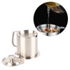 Grease Container 304 Stainless Steel Dustproof Large Capacity Fine Strainer