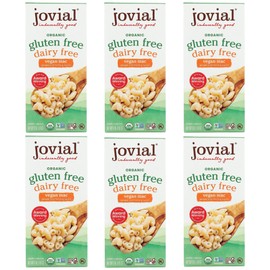 Jovial Organic Gluten Free Dairy Free Vegan Mac - Gluten Free Vegan Pasta, Whole Grain Pasta, Organic Pasta, Vegan Gluten Free Mac, Award Winning Taste, Made in Italy - 6 Oz, 6 Pack