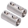 Aramox 2pcs Power Cord Extension Terminal Audio Cable Joiner Coupler,