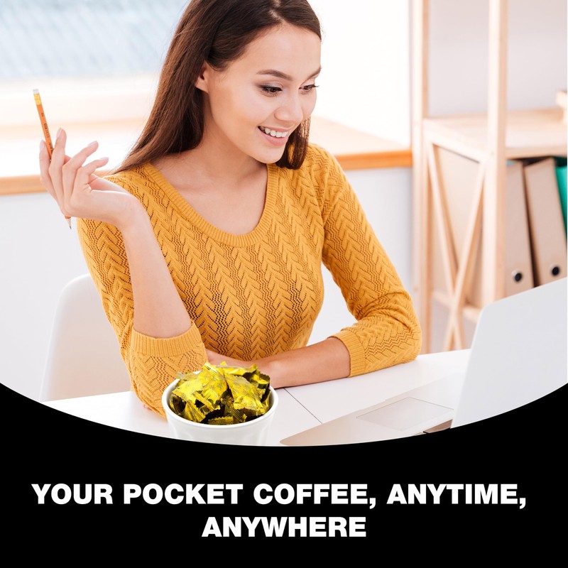 Liberty Bell Black Coffee-Flavored Caffeinated Hard Candy (1 Pound -