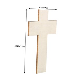 Gadpiparty 25pcs Unfinished Wooden Cross Cutouts Blank Wood Pieces for Crafting Art Projects Home Decor and