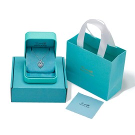 Ti-Amo Necklace for Women 925 Sterling Silver Infinity Heart Pendant With Luxury Gift Box,Gift Bag and Cleaning Cloth Great For Christmas Birthdays & Any Other Occasion