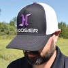 Hoosier Paddock Black Trucker Style Baseball Hat (L/XL) with Breathable