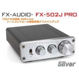 FX-AUDIO - FX-502J PRO TDA7498 Equipped with 50W x 2ch Tone Control Function Pre-Main Amplifier (Silver)