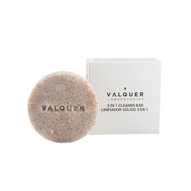 Valquer Limpiador Facial Sólido 3 en 1 con Exfoliante Natural Vegetal, Sin Jabón, Sin Plásticos, Triple Acción Limpia, Hidrata y Exfolia. Zero Waste  