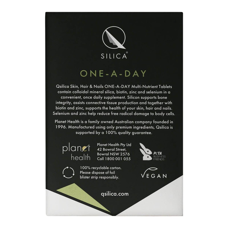 QSilica Skin, Hair & Nails One-A-Day, 60 Tablets