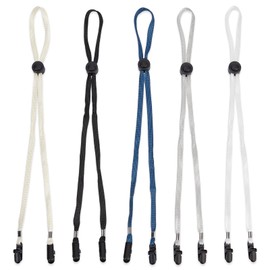 NICENEEDED 5 PCS Adjustable Hat Strap Clips, Windproof Elastic Hats Straps Removable Chin Cord, Anti-Lost Straps with Cord Fastener for Golfing Fishing Boating Sailing