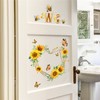 WOHAHA Wall Sticker, Stylish, Flower, Plant, Sunflower, Wreath, Butterfly, Bee,