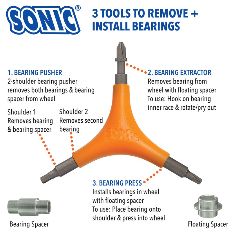 SONIC Pro Inline Skate Tool - Orange