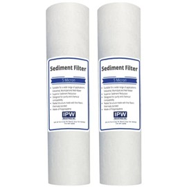 IPW Industries Inc.- Whole House Sediment Filter, Compatible with DuPont WFPFC5002, Universal Whole House Water Filter, 5 Micron - "10 x 2.5" (2-Pack)