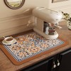 Lilithmanor Coffee Mat, Boho Style Dish Drying Mat, Fast Water