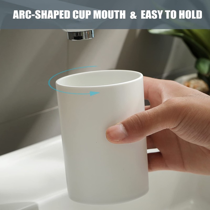 Bathroom Tumbler 10.5oz Reusable Unbreakable Toothbrush Cup 300ml - Mouthwash