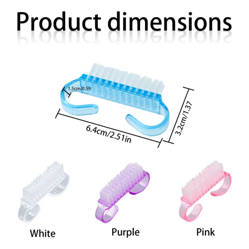 24 Pzs Cepillos Para Uñas Cepillos Limpieza De Uñas Plástico