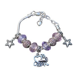 Infinity Collection Girls Cheerleading Bracelet, Cheer Gifts- Cheer Jewelry- Cheer Bracelet- Adjustable Cheer Charm Bracelet- Gift For Cheerleaders, Cheer Teams & Cheerleading Coaches