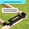 Wdwlbsm 1PCS Framing Tools 16 Inch Stud Layout Tool, Framing