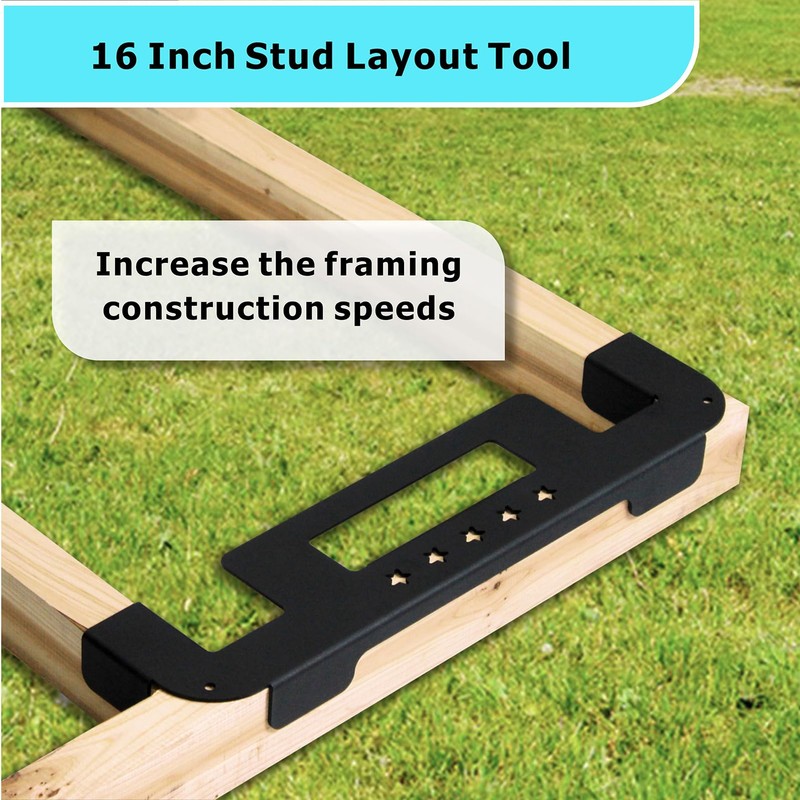 Wdwlbsm 1PCS Framing Tools 16 Inch Stud Layout Tool, Framing