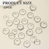 FloralGrace 22 Piece Silver Ring Set for Women, Waterproof Silver