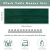 6 Pcs Emerald Green 10FT Cheesecloth Table Runner Gauze Fabric