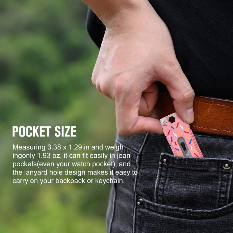 OKNIFE Otacle EDC Retractable Utility Knife (Pink)