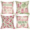 Fjfz Chinese Mahjong Queen Decorative Throw Pillow Covers 18 x