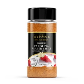 GranAroma Carolina Reaper Powder, 2.5 oz, Extremely Hot Powder, Fine Ground, Dips & Salsa