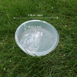 Yojanner 2pcs Plastic Round Bird Feeders Bowls, Wild Birds Seed Feeder Tray Bird Bath Water Bowls Accessories for Feeding Station Tray Perfect for attracting Birds