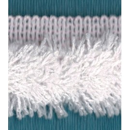 Unbranded 5 Yards 1 1/2" Baby Pink, White Short Pile Brush Fringe with Lip Trim 47534