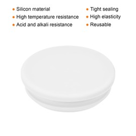 MECCANIXITY 1pcs Silicone Snap in Locking Hole Plugs,40.6mm/1.6 Inch Mounting Diameter Narrow Groove Width 5mm Panel Seal Cover Round for Kitchen Bulkheads Waterproof Sealing Plugs White