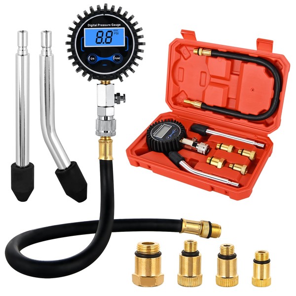 Nilight Compression Tester Kit, Digital Compression Gauge 0-250PSI Automotive Tool