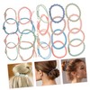 FOMIYES 20pcs Pearl Hair Ties Elastic Ponytail Holder Flower Hair