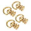 12 Sets D Ring Stud Screw Gold Brass Metal Plating