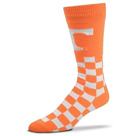 For Bare Feet Tennessee Volunteers Orange Checkerboard Crew Socks, One Size Fits Most Adults