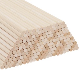 Belle Vous 200 Pack Natural Round Wood Dowel Rods - 30.5cm / 12 Inches - Extra Long Unfinished Wooden Craft Sticks - Dowels for Woodcraft, Art Projects, Decorations & DIY Crafts