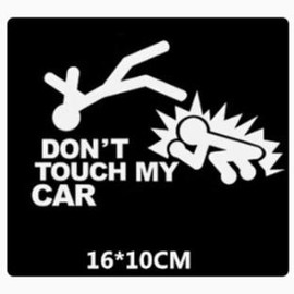 Don't Touch My Car Reflective Hollow Car Sticker - Original Product with Simple Design and Effective Reflectivity - Color: 4