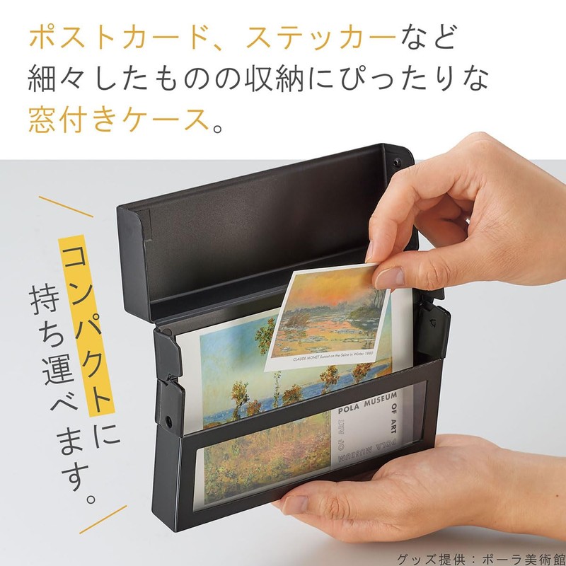 Lihit Lab Collel Compact Storage Case A6 Black A451-24