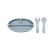 Silicone Baby Feeding Set, Eating Essentials Utensils with Spoons Forks Suction Plate, for 6+ Months
