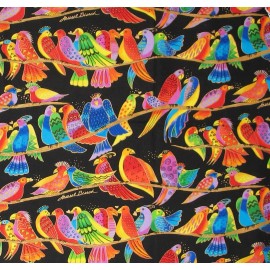Clothworks RARE! LAUREL BURCH JUNGLE SONGS GOLD METALLIC - XTRA WIDE - BTHY - 18"X54"