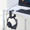 LZZEM Under Desk Headphone Stand Holder 360° Adjustable Rotating Arm