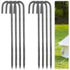 Alffun 16 Inch Rebar Stakes, 8 Pcs Metal Stakes for