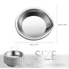 CYIIOU 12 Pieces Stainless Steel Round Palette Round Mixing Palette