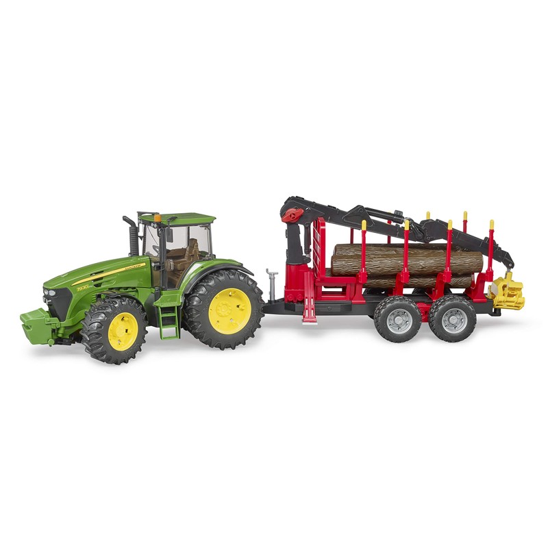 John Deere 7930 w Logging Trailer, Crane and 3 logs