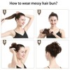 Messy Bun Hair Piece 1 Pcs Synthetic Curly Tousled Smooth